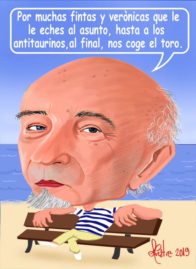 Caricatura del escritor Manuel Vicent
